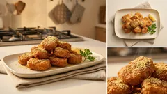 少ない油でカリッと香ばしい：大豆ミートのシンプルナゲット（揚げ焼き）