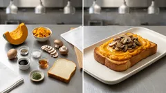 レンジかぼちゃ×きのこマリネで満足：マッシュマッシュトーストの簡単レシピ