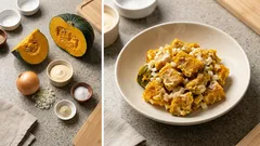 白こしょうで甘みが引き立つ、かぼちゃと玉ねぎのマヨサラダ（作り置き・お弁当にも）