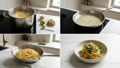 ゆず胡椒×とろろ昆布でだし香る和風パスタ｜茹で汁とオイルの乳化で簡単